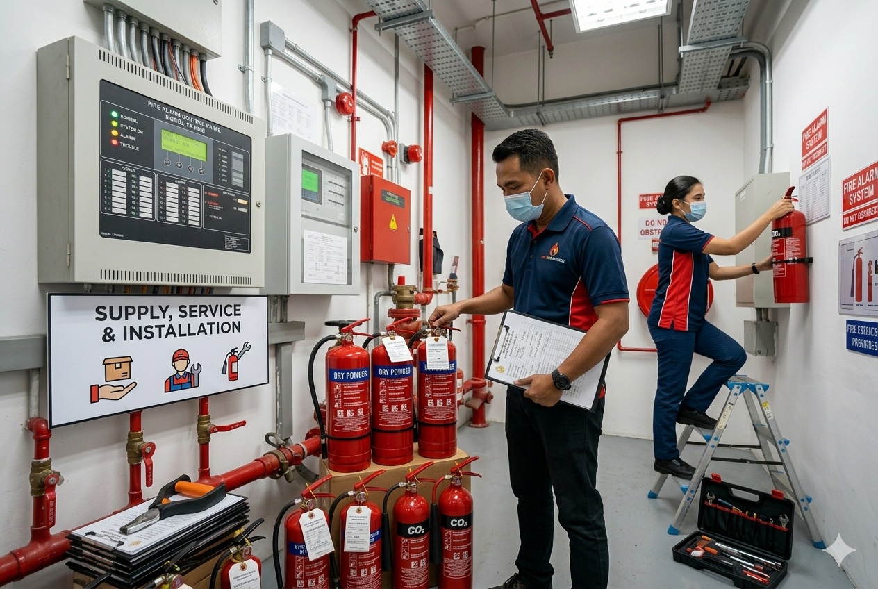 Fire extinguisher supply and installation