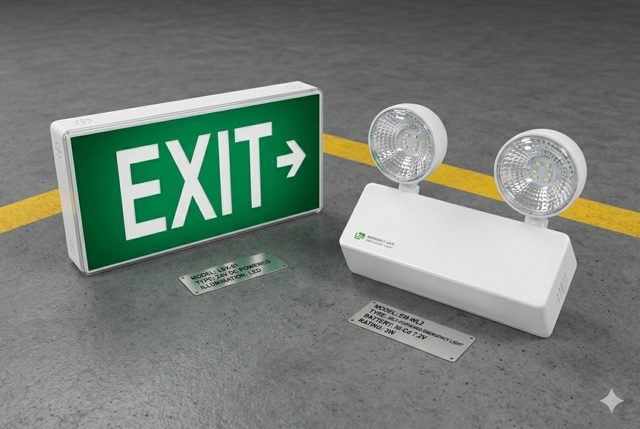emergency and exit lights